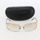 VERSACE Medusa Rimless Sunglasses metal Gold Tone Auth am10063-11