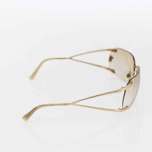 VERSACE Medusa Rimless Sunglasses metal Gold Tone Auth am10063