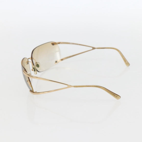 VERSACE Medusa Rimless Sunglasses metal Gold Tone Auth am10063