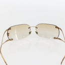 VERSACE Medusa Rimless Sunglasses metal Gold Tone Auth am10063-8