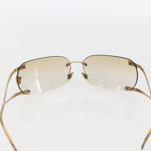 VERSACE Medusa Rimless Sunglasses metal Gold Tone Auth am10063