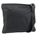 GUCCI GG Canvas Guccissima Shoulder Bag Leather Black Gold 201446 Auth am10066-1