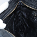 GUCCI GG Canvas Guccissima Shoulder Bag Leather Black Gold 201446 Auth am10066-20