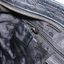 GUCCI GG Canvas Guccissima Shoulder Bag Leather Black Gold 201446 Auth am10066-21