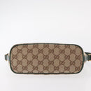 GUCCI GG Canvas Sherry Line Hand Bag Beige Gold 141809 Auth am10067V-10