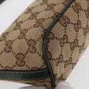 GUCCI GG Canvas Sherry Line Hand Bag Beige Gold 141809 Auth am10067V-11