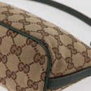 GUCCI GG Canvas Sherry Line Hand Bag Beige Gold 141809 Auth am10067V-14