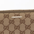 GUCCI GG Canvas Sherry Line Hand Bag Beige Gold 141809 Auth am10067V-15