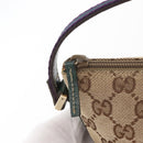 GUCCI GG Canvas Sherry Line Hand Bag Beige Gold 141809 Auth am10067V-16