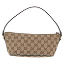 GUCCI GG Canvas Sherry Line Hand Bag Beige Gold 141809 Auth am10067V-3