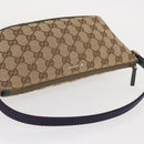 GUCCI GG Canvas Sherry Line Hand Bag Beige Gold 141809 Auth am10067V-7