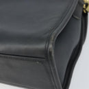 Coach Hand Bag Leather 2way Navy Gold Auth am10068-18