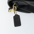 Coach Hand Bag Leather 2way Navy Gold Auth am10068-10