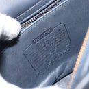 Coach Hand Bag Leather 2way Navy Gold Auth am10068-12