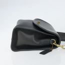 Coach Hand Bag Leather 2way Navy Gold Auth am10068-3