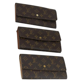 LOUIS VUITTON Monogram Pochette Porte Monnaie Credit 3 Set M61725 Auth am10071