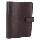 LOUIS VUITTON Taiga Agenda MM Day Planner Cover Acajou R20416 LV Auth am10073-1