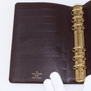 LOUIS VUITTON Taiga Agenda MM Day Planner Cover Acajou R20416 LV Auth am10073-18
