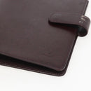 LOUIS VUITTON Taiga Agenda MM Day Planner Cover Acajou R20416 LV Auth am10073-7