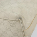 GUCCI GG Canvas Shoulder Bag Suede White Silver 000 0602 Auth am10075-10