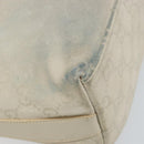GUCCI GG Canvas Shoulder Bag Suede White Silver 000 0602 Auth am10075-11
