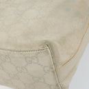 GUCCI GG Canvas Shoulder Bag Suede White Silver 000 0602 Auth am10075-12