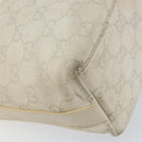 GUCCI GG Canvas Shoulder Bag Suede White Silver 000 0602 Auth am10075-13