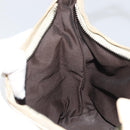 GUCCI GG Canvas Shoulder Bag Suede White Silver 000 0602 Auth am10075-19