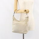 GUCCI GG Canvas Shoulder Bag Suede White Silver 000 0602 Auth am10075-22