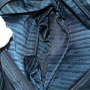 PRADA Chain Tote Bag Nylon Navy Gold Auth am10079-24