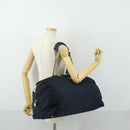 PRADA Chain Tote Bag Nylon Navy Gold Auth am10079-26