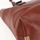 Chloe Tote Bag Leather Brown Gold Auth am10080-10