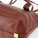 Chloe Tote Bag Leather Brown Gold Auth am10080-11