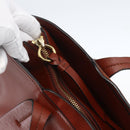 Chloe Tote Bag Leather Brown Gold Auth am10080-14