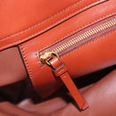 Chloe Tote Bag Leather Brown Gold Auth am10080-16