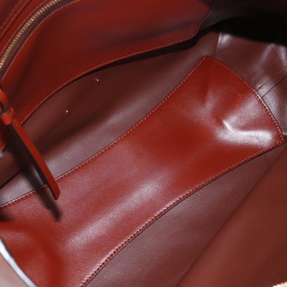 Chloe Tote Bag Leather Brown Gold Auth am10080