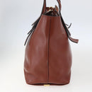 Chloe Tote Bag Leather Brown Gold Auth am10080-5