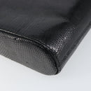 GUCCI Clutch Bag Embossed leather Black Gold Auth am10083-16