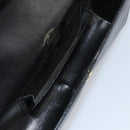 GUCCI Clutch Bag Embossed leather Black Gold Auth am10083-11