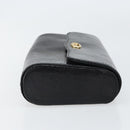 GUCCI Clutch Bag Embossed leather Black Gold Auth am10083-3