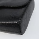 GUCCI Clutch Bag Embossed leather Black Gold Auth am10083-7