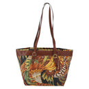 Salvatore Ferragamo Flower Tote Bag PVC Multicolor Gold Auth am10086-13
