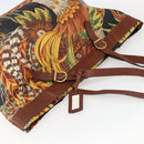 Salvatore Ferragamo Flower Tote Bag PVC Multicolor Gold Auth am10086-6