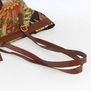 Salvatore Ferragamo Flower Tote Bag PVC Multicolor Gold Auth am10086-7
