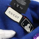 GUCCI NY Knitted Fabrics Hat Wool Blue Auth am10088V-11