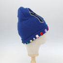 GUCCI NY Knitted Fabrics Hat Wool Blue Auth am10088V-4