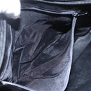 BALLY Chain Tote Bag Leather Black Gold Auth am10089-22