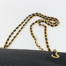 BALLY Chain Tote Bag Leather Black Gold Auth am10089-14