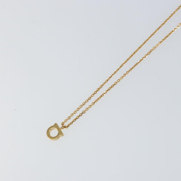 Salvatore Ferragamo Gancini Necklace metal Gold Tone Auth am10097