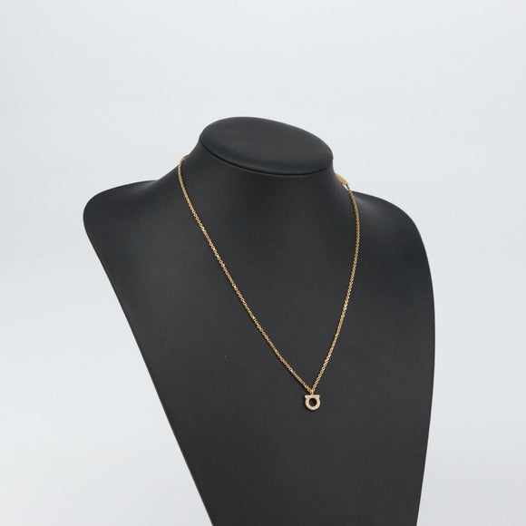 Salvatore Ferragamo Gancini Necklace metal Gold Tone Auth am10097